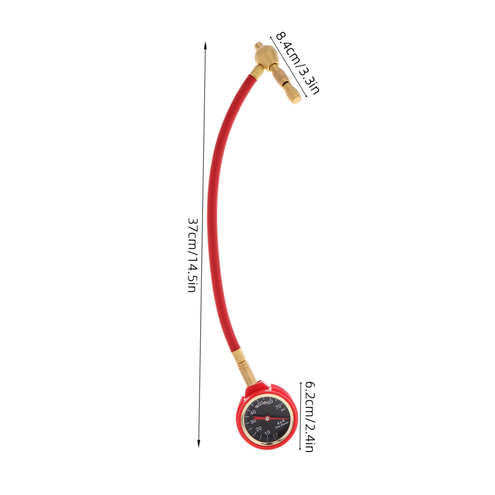 1set Manometro Per Pressione Pneumatici Professionale Con Dial Di Precisione Accessorio Multiuso Per Auto e Camion Installazione Facile Realizzato e Misurazione Accurata Per