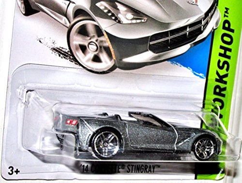 Hot Wheels 14 Corvette Stingray escala 1:64 plateado miniatura 4