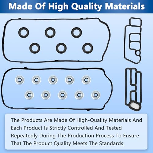 Image of VS50773R Engine Valve Cover Gasket Set Kit & 15845-R70-A01 Solenoid Valve Gasket for Honda Accord Odyssey Pilot Ridgeline Acura MDX RDX RL TL TSX ZDX 2008 2009 2010 2011 2012 2013 2014 2015 2016 2017