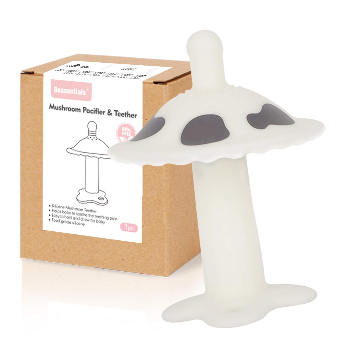 Baby Teething Toys Mushroom Teether Pacifiers Food Grade Silicone BPA  Free Soft to Chew and Easy to Hold Effectively Soothes Babies During