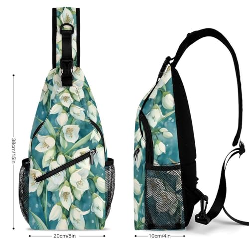 New Mexico Yucca State Flower Crossbody Sling Backpack Casual Chest Bag Fanny Pack for Women Men Travel Hiking2