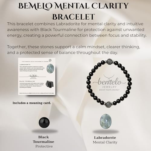 Pulsera BEMELO Obsidian Guard con piedras naturales 4mm miniatura 3
