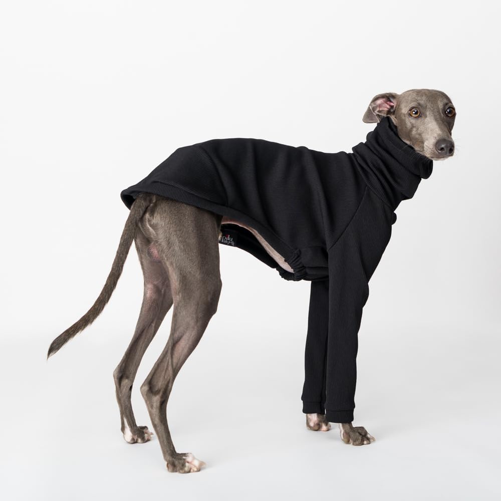 Thermo-Hundepullover für italienische Windhunde, Rollkragen, schmale Passform, weicher Stretch-Pullover für kleine Hunde (M)