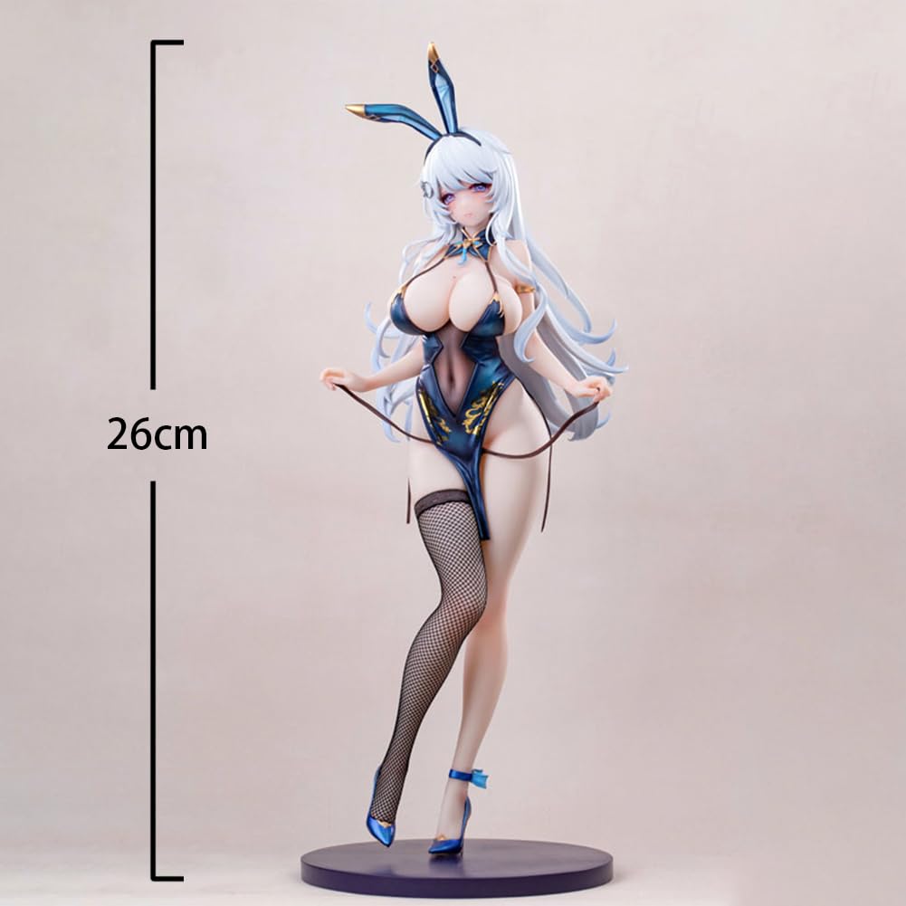 DEXSHUN - Statuina Cheongsam Bunny Girl, serie originale di figure anime manga, statuetta in PVC, modello desktop, ornamenti, decorazione, pezzo da collezione, regalo di compleanno, 26 cm