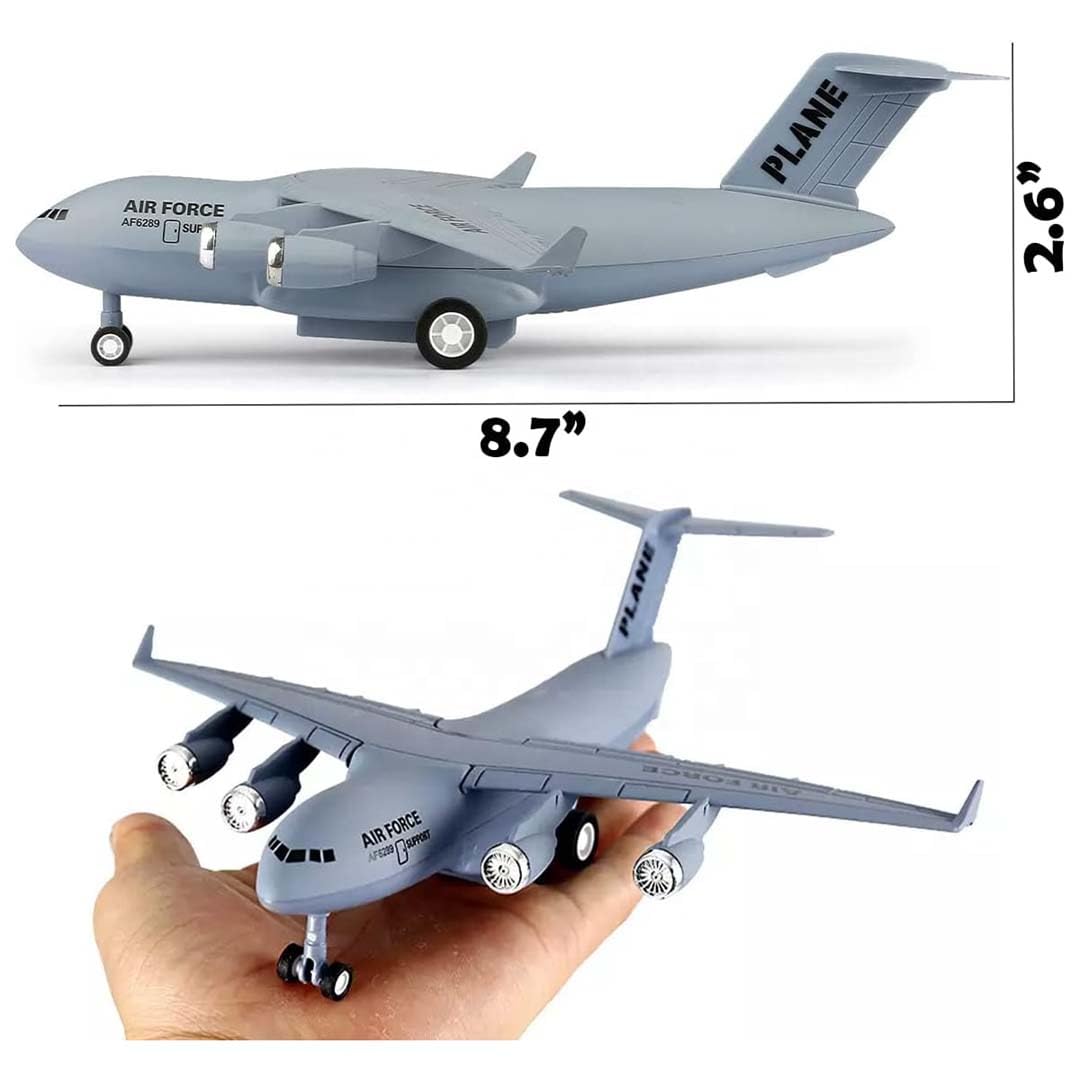 Breatoi : 1:400 Scale Heavy-Duty Military Cargo Aircraft Model – Die-Cast Transport Jet Collectible (C17 Type), Grey 1