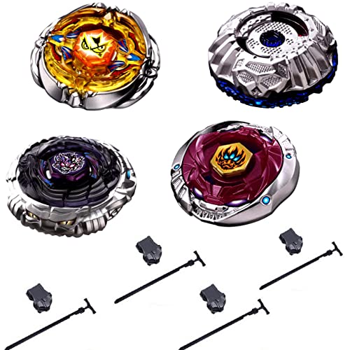 Rapidity 4ER Set +4 Launcher Kreisel für Metall Fusion Metal Masters 4D Kampfkreisel (4)