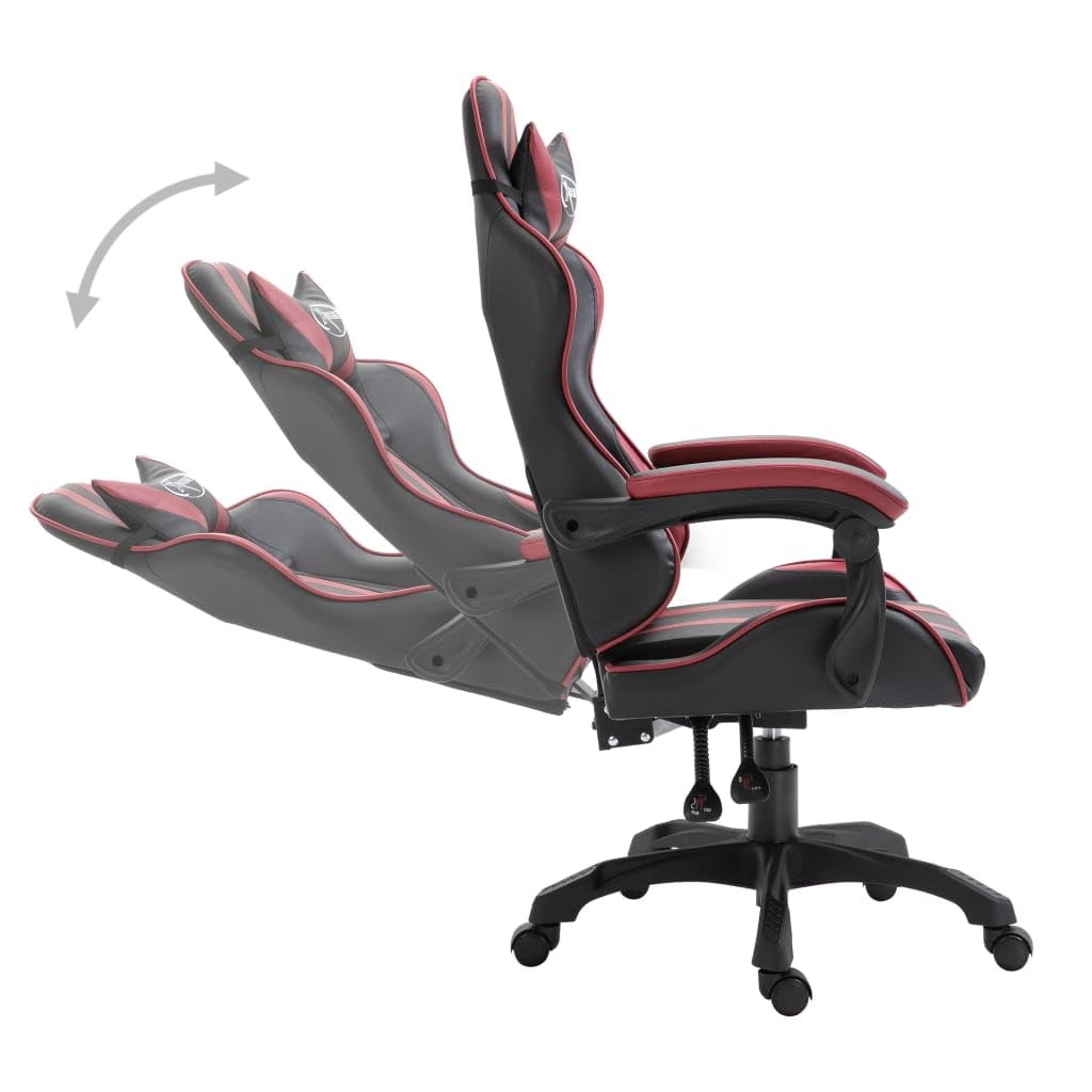 Silla giratoria de 360 grados con ruedas giratorias, silla de lujo para juegos de larga duración, silla de oficina y gaming ajustable en altura, ergonómica con respaldo alto,