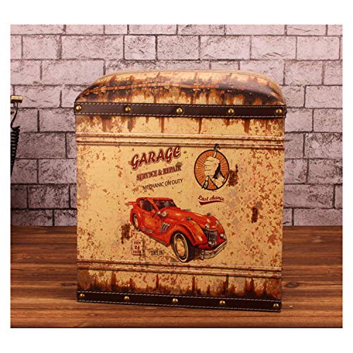 Quadratischer Fußschemel Aufbewahrungshocker Retro Alter Aufbewahrungshocker Kinder wechseln Schuhe