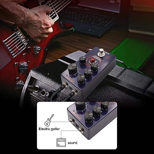 Jemora Overdrive Pédale d’effet Guitare 4 Commutateur de Mode et Commandes Volume/Bass/Treble/Gain Compact Portable Digital Overdrive Guitar Effect Processor Effect Processor for Electric Guitar - Les Beatles, Paul McCartney, John Lennon, RIngo Starr, George Harrison Jemora Overdrive Pédale d'effet Guitare 4 Commutateur de Mode et Commandes Volume/Bass/Treble/Gain Compact Portable Digital Overdrive Guitar Effect Processor Effect Processor for Electric Guitar – Image 6