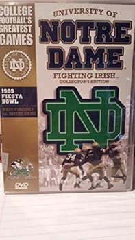 DVD College Football's Greatest Games: University of Notre Dame Fighting Irish Collector's Edition ~ 1989 Fiesta Bowl, West Virginia vs. Notre Dame Book