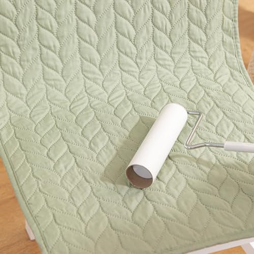 Image of HOMETHREADS Comfortable Chair Mat with Non-Slip Back - Universal Fit for Kitchen & Dining Chairs - Chair Protector Pad Clean-Cushioned & Stylish Design | (Mint Green, Pack of 1)