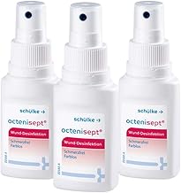 Schülke Schülke Octenisept Wound Disinfectant Antiseptic Wound Treatment Pain Free Pack of 3 x 50 ml