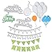 3 pezzi Fustella modello di punzonatura palloncino pennant catena set fustelle da taglio Happy Birthday ghirlanda goffratura stencil per il compleanno scrapbooking album fotografico carte decorazione