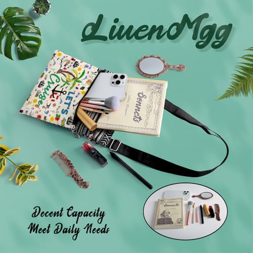 Let's Cruise Messenger Bag Small Ethnic Pattern Printed Adjustable Strap Crossbody Zipper Bag Phone Bag Wallet Cute Shoulder Handbag for Cruise Lovers Crew Women 7
