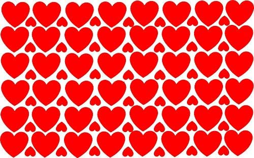 Red Love Heart Wall Decals Love Wall Stickers Heart Stickers for Valentine's Day Wedding Anniversary Decoration Nursery Baby Kids Room Couple Bedroom Decor