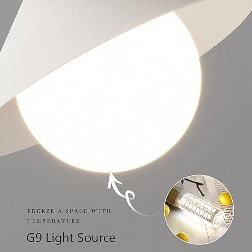Miniatura 4 de Modern Minimalist Semi Flush Mount Ceiling Light with Acrylic Globe Shade Close to Ceiling Lamp Socket for Bedroom Living Room Hallway