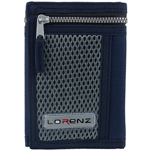 Sports Canvas Wallet Mens/Boys by Lorenz Teens Handy Zip in 3 Colours (Navy)