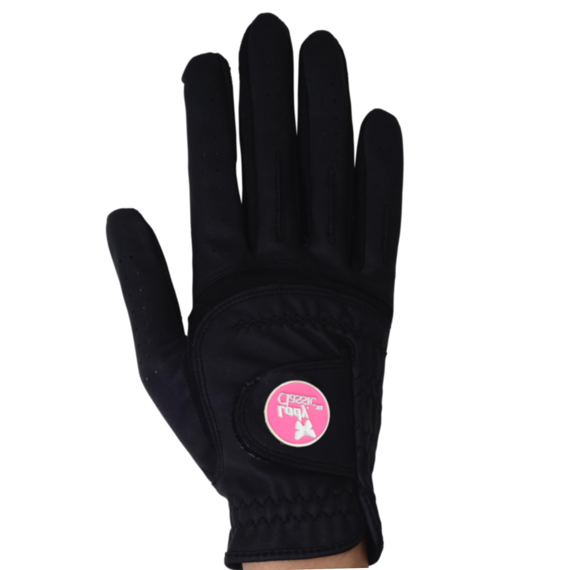 de las Mujeres Suave Flex Guantes con Marcador de Bola magnético, Mano Derecha, Negro, tamaño Mediano
