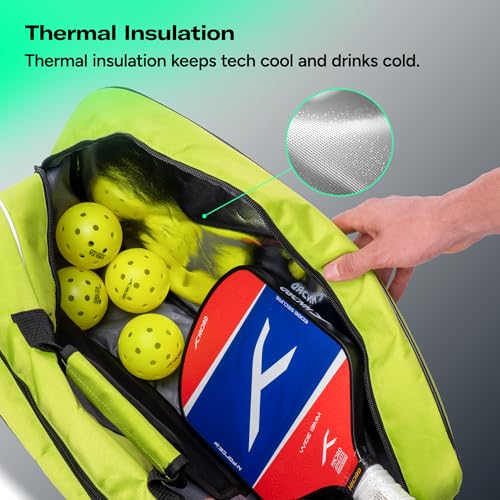 Image of HUNDRED Pickle Pack Pickleball Kit Bag | Spacious Paddle Sports Kit Bag with Large Compartment for Paddles, Shoes & Gear - Ideal for Sports, Gym & Travel | Unisex Design