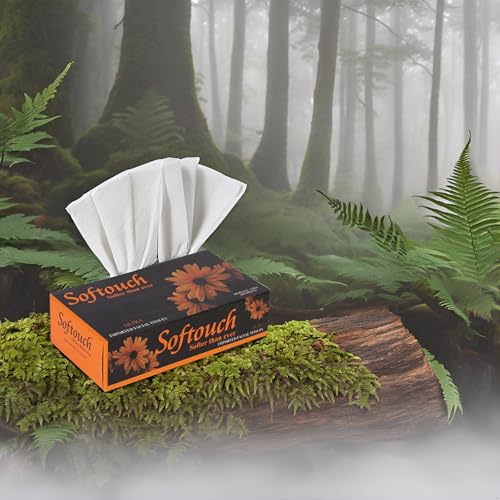 Softouch 2 Ply Face Tissue-100 Pulls Each Box (200 Sheets) Pack of 6-600-1200 sheets - Image 2 thumbnail