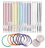 Mini Skater 24PCS 4 Inches Assorted Colored Durable Stainless Steel Wire keychain key ring Cable Ring