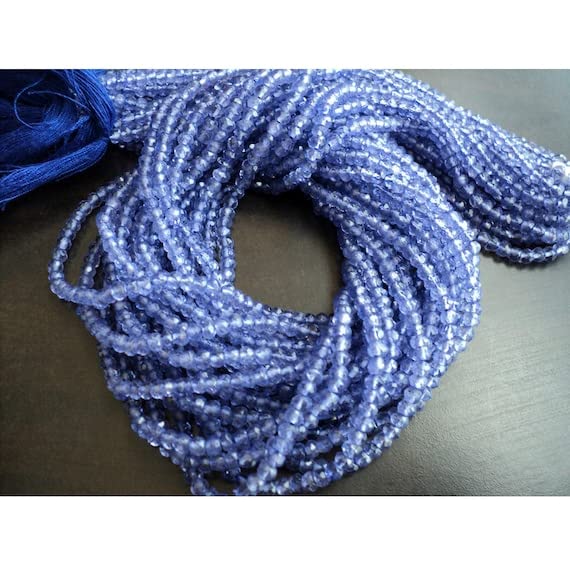 Perle quartz bleu 4mm tanzanite pour sublimer vos looks d'été et bijoux de mariée