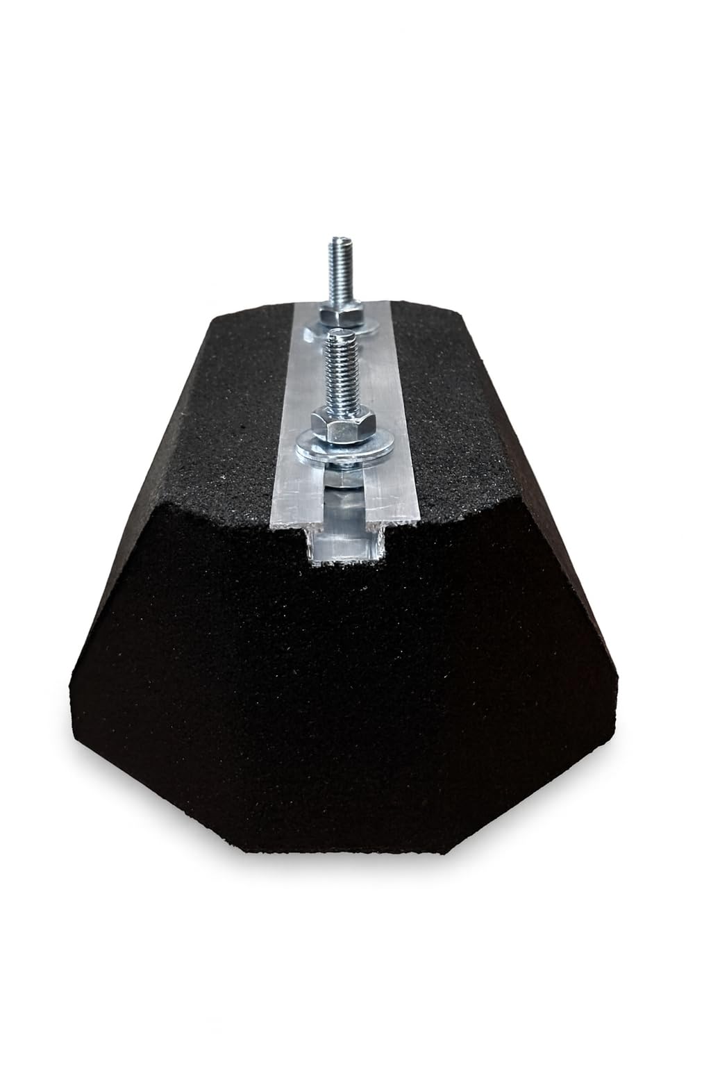 Black panda - Gummiblock 25 cm mit Befestigung – Anti-Vibrations Sockel für Klimaanlage, Wärmepumpe, Kälte- und Lüftungstechnik - Traglast bis 150 kg, UV- & witterungsbeständig