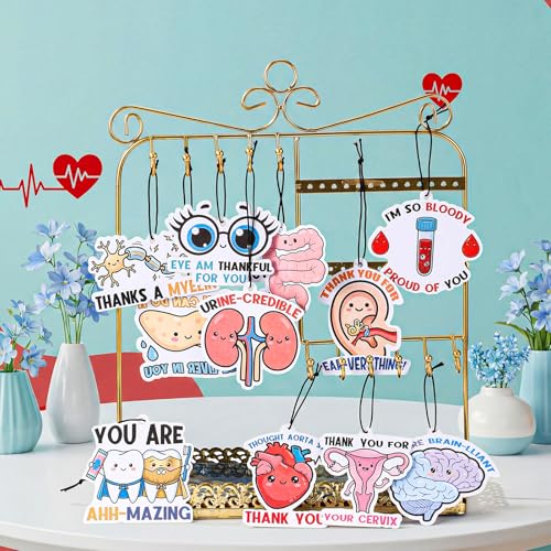 Image of Siifert 36 Pcs Nurse Appreciation Gift Funny Air Freshener Car Scented Thank You Hanging Decor Inspirational Team Thank You Gift for Doctor Healthcare