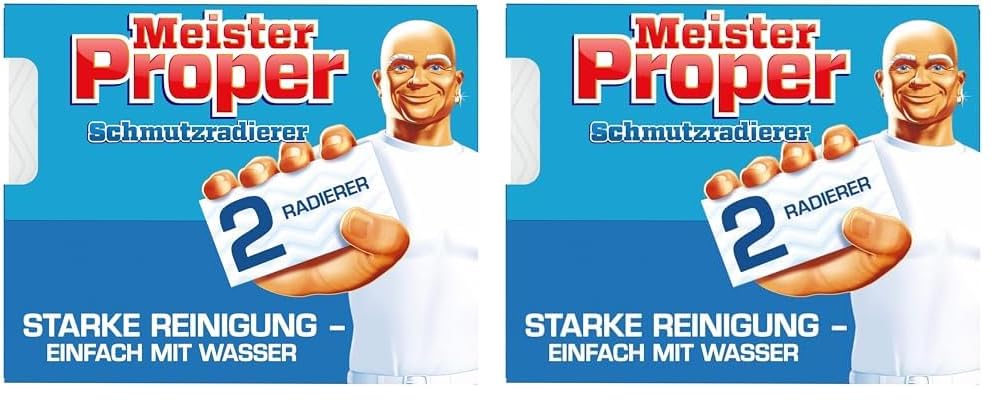 Meister Proper Schmutzradierer Original, Radierschwamm für strahlende Oberflächen, 4er Pack