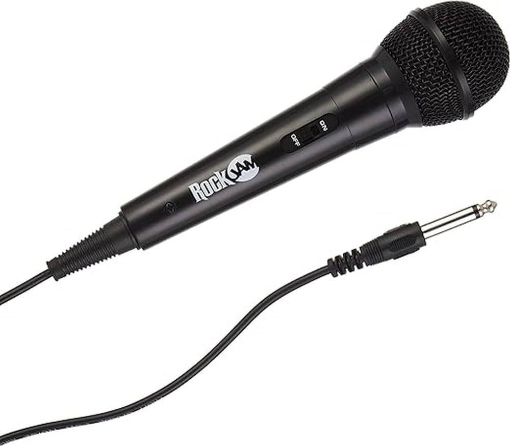 RockJam 61 Tastiera Kit Pianoforte 61 Tasti Cuffie Basamento Tastiera Panchina Piano Tastiera Digitale Sostenere Pedale & Microfono Karaoke Dinamico Unidirezionale Cablato Con Cavo Di Tre Metri
