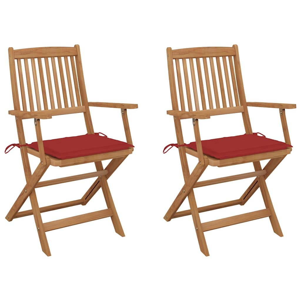 Chaises Pliables de Jardin en Acacia pour Repas et Moments Détente sur la Terrasse