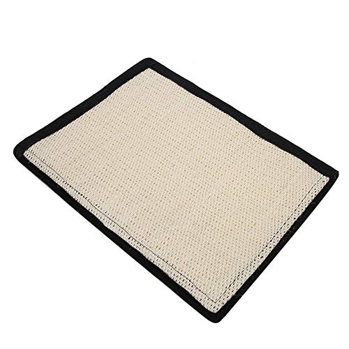 Cat Scratching Mat, Sisal Hemp White Pet Table Leg Scratch Board Sofa Mat, Fabric Matte Posts Scratcher Post Furniture for Cats Tree Replacement Ing Couch Chair Desk Legs (White)