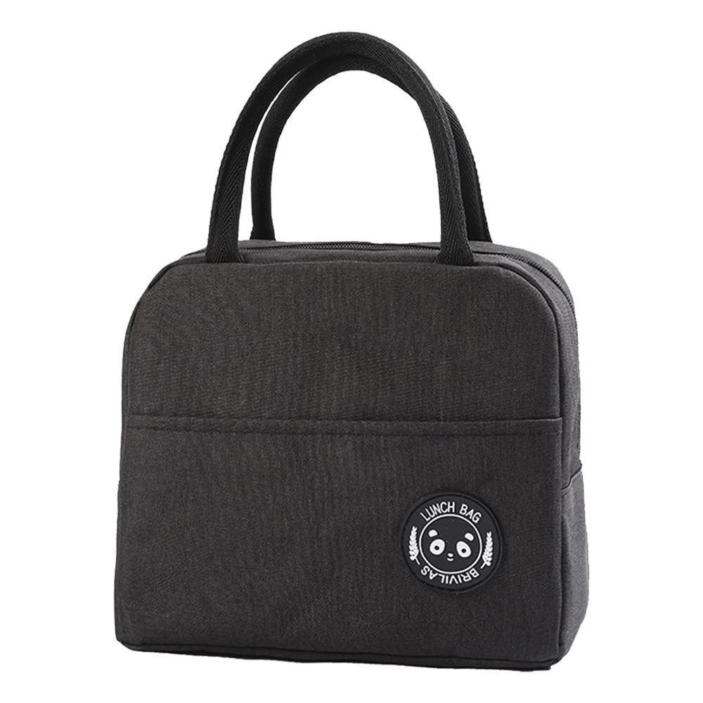 Insulated Lunch Bag Tote Bag for Women Wide Open Insulated Cooler Bag Water-Resistant Thermal Leak-Proof Lunch Organizer for Men Girls Children Outdoor Picnic Work (Black) — image 1