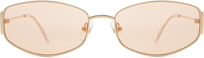 Retro Oval Sunglasses For Women Men Hexagonal Rectangle Metal Frame Sun Glasses AP3625