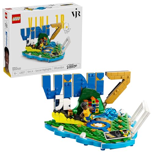 LEGO Editions Vini Jr. Soccer Highlights - Building Set for Boys & Girls Ages 10+ - Collectible Soccer Gift W/Plaque - Kids Bedroom or Shelf Decor - 43027