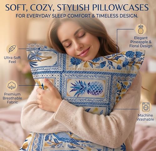 Image of VAS COLLECTIONS Cotton Pillow Cover Set of 2 (17x27 Inches) | Ultra Soft Breathable Pillow Cases for Bed | Skin Friendly, Fade Resistant & Comfortable Pillow Covers for Bedroom Decor (Multicolor)