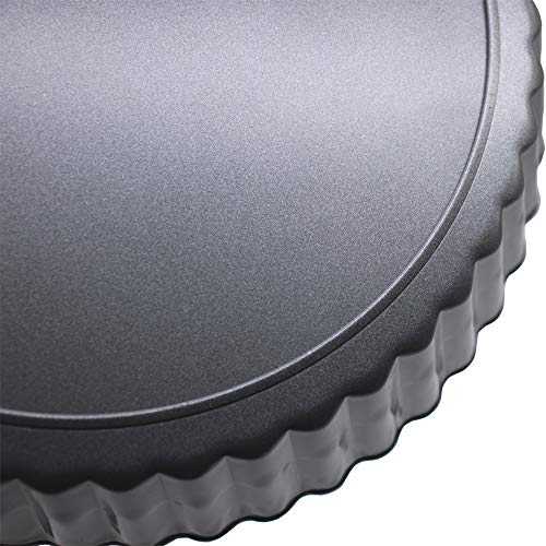 9.5-Inch Round Tart/Quiche Pan 2-Inch Height with Removable Base Bottom, Deep Dish Pie Non-Stick Pan