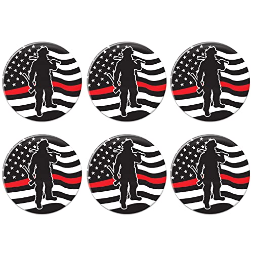Épinglettes de fête patriotique scintillantes en papier métallique de 2 pouces, lot de 6