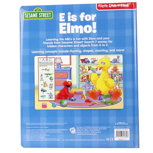 Sesame Street - E is for Elmo! ABCs - My First Look and Find Activity Book - PI Kids - Image 2