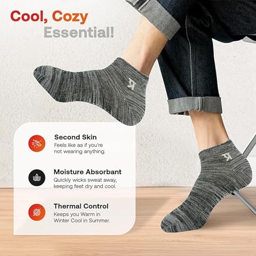 Image of PRASTHAN Sports Unisex Nylon Cotton Ankle Length Socks Made With Breathable Anti Odour & Moisture Absorbent Combed Cotton with a Extra Durable.