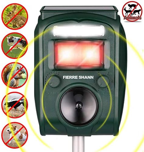 Fierre Shann Ultrasonic Mosquito Repellent Solar, Black