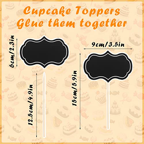 Grevosea 50 Pcs Cheese Markers, Chalkboard Picks Buffet Sticks Labels Food Tags Cheese Markers Cupcake Toppers Blank Toothpick Flags For Party Wedding Birthday Decorations #TOP1