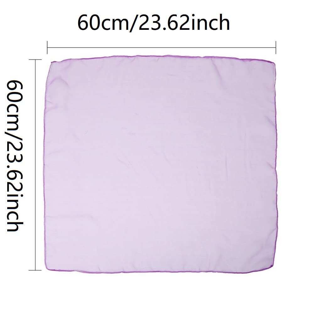 Kolorowe chusty szyfonowe, kolorowy ręczniki do żonglerki, narzędzie sensoryczne, ręczniki do tańca, kwadratowe, dla dzieci i dorosłych, 60 x 60 cm, 6 sztuk