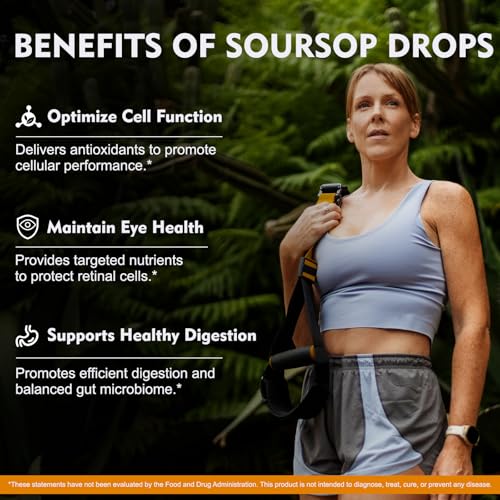 Image of 2 Pack | 8-in-1 Soursop Bitters Liquid Drops, Orange Flavor, 1 fl oz | Soursop Leaf Extract Drops, Sea Moss, Ashwagandha & Turmeric, Immune, Liver, Antioxidant Support, Alcohol-Free, Gluten Free
