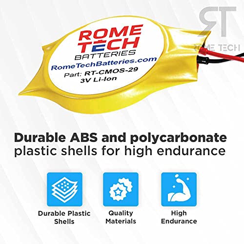 Rome Tech Rtc Cmos Battery For Intel Nuc And Asrock Am1H-Itx Motherboard - Laptop Backup Bios Nuc Cmos Battery Cr2032 With 2 Pin Wire Cable #TOP5