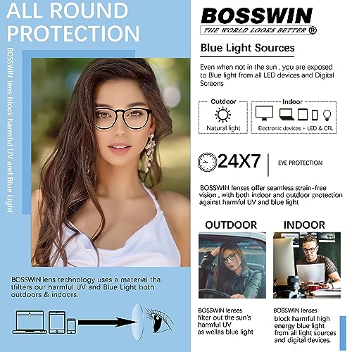 Image of Blue Light Blocking Glasses for Women /Men - 4-Pack Computer Reading /Gaming /TV /Phone Glasses, Anti-Glare