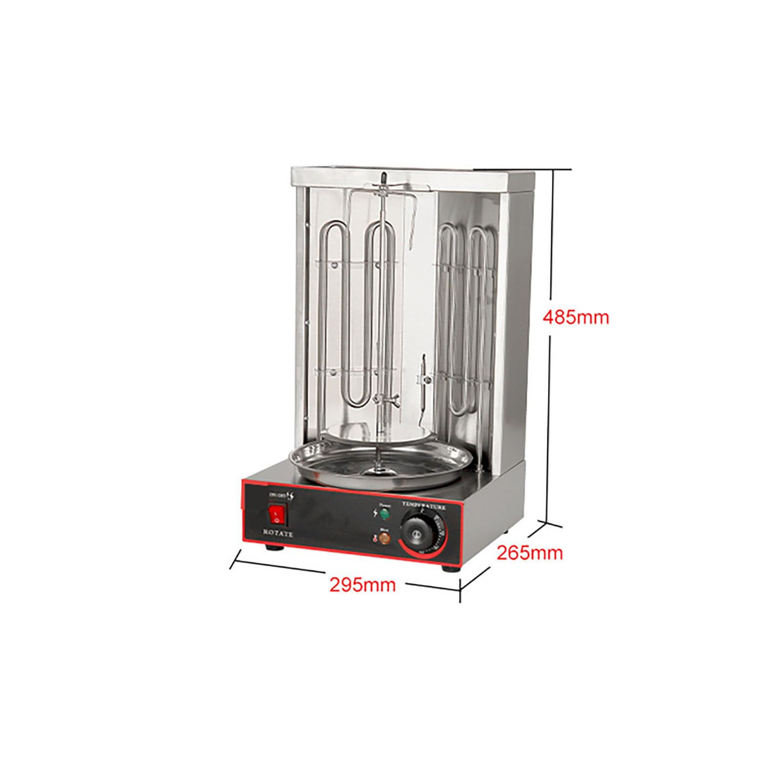 Grill Machine, Elettrico Doner Kebab Macchina Griglie Rotanti Polli da Carne Verticali Pastor Grill Machine, per Arrosto di Pollo, Arrosto di Tacchino, Tacos, Arrosto, Manzo,220V