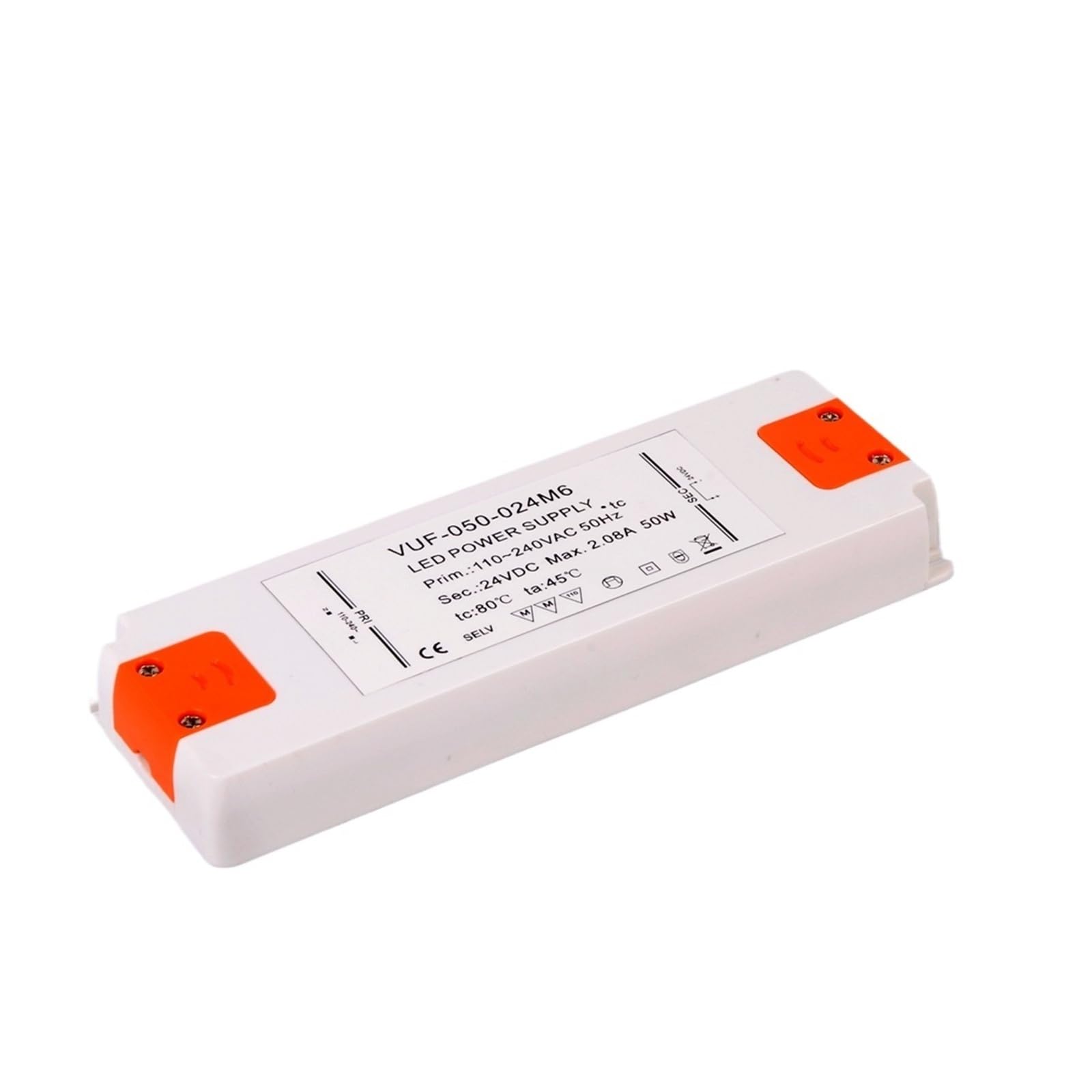 PWANUIGTE LED Driver 6W 12W 15W 30W 50W 60W AC110V 220V to DC12V 24V Power Transformer(24V50W)