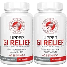 Silver Fern GI Relief - Natural Herbal Supplement - All Natural with Artichoke Leaf Extract, Ginger Root Extract, and GutGuard Licorice Flavonoids 2 Bottles - 120 Capsules - 60 Day Supply