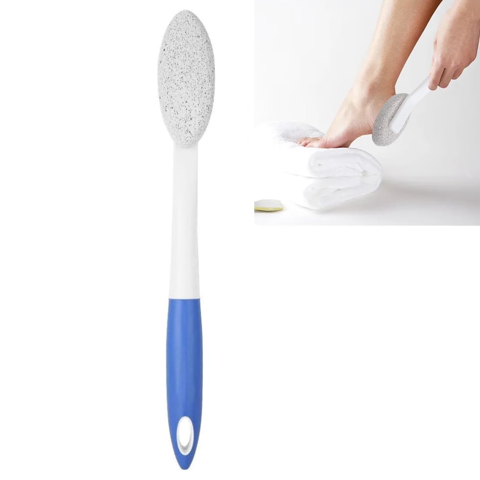Pietra Pomice Manico Lungo Pennello Piedi Manico Lungo Rimuovere pelle Guasto Cutin Pennello Pedale con Frattazzo Pietra Pomice Foot Massage Detergente per i Piedi Asciutto Bagnato di Bellezza di Cura